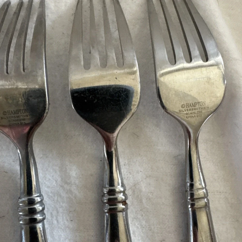Hampton Silversmiths HSV74 3 Bands 8 Pieces forks, spoons Flatware Silverware